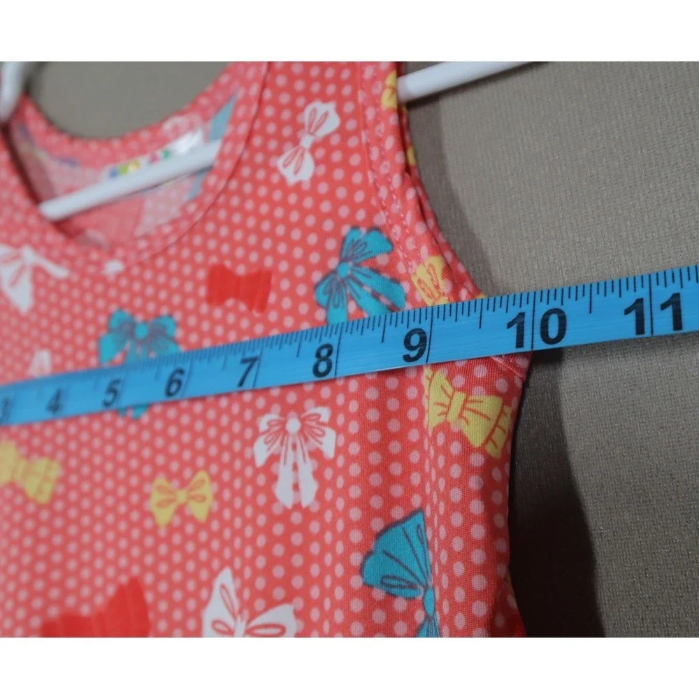 Dot Dot Smile Little Girls Tank Dress - Pink Bows and Polka‎ Dots - Size 2T
